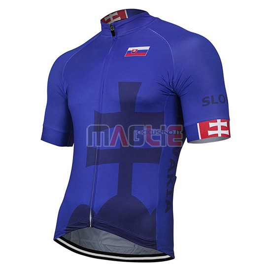 Maglia Slovacchia Manica Corta 2019 Blu Nero - Clicca l'immagine per chiudere